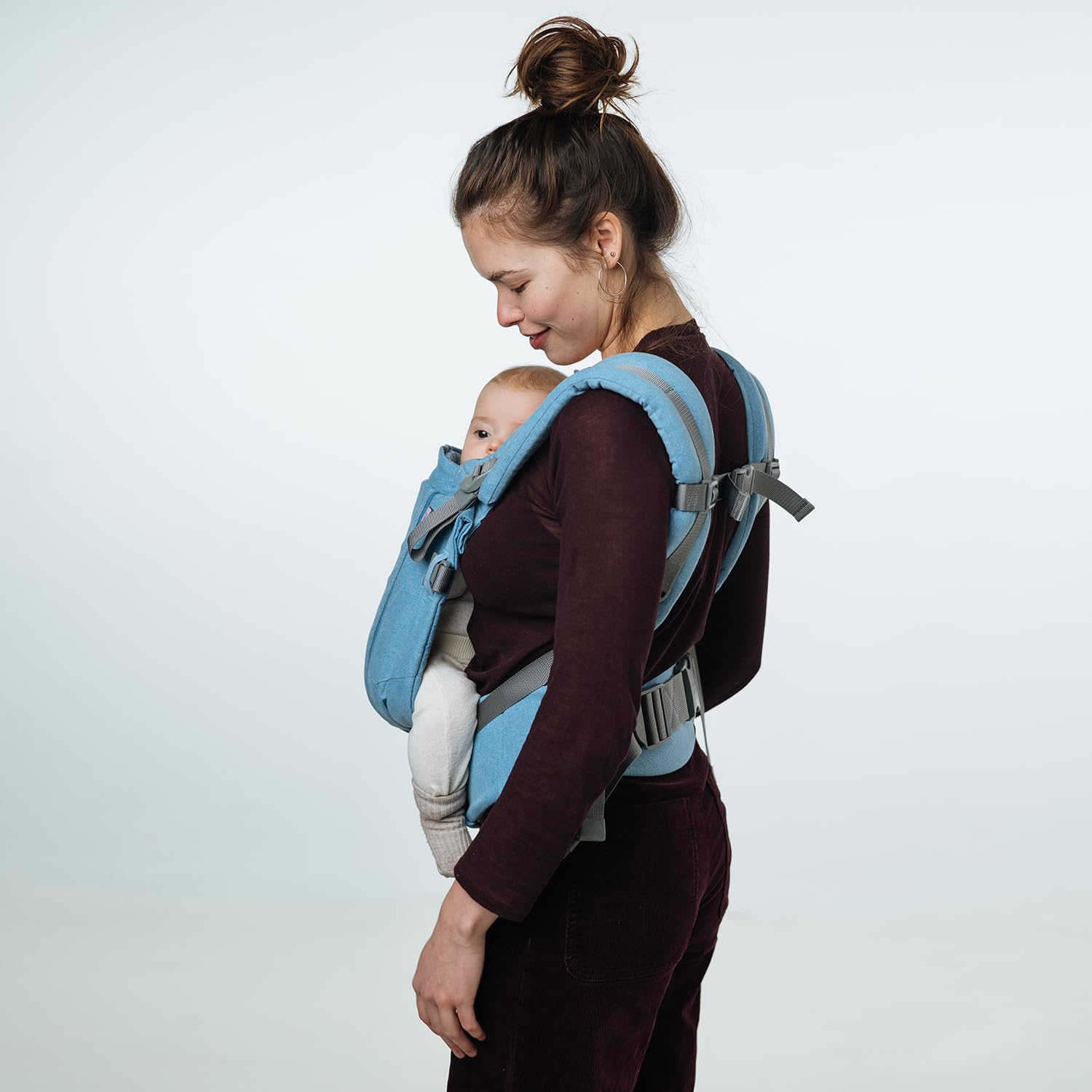 Love & Carry ONE Babytrage für Neugeborene (Light denim)