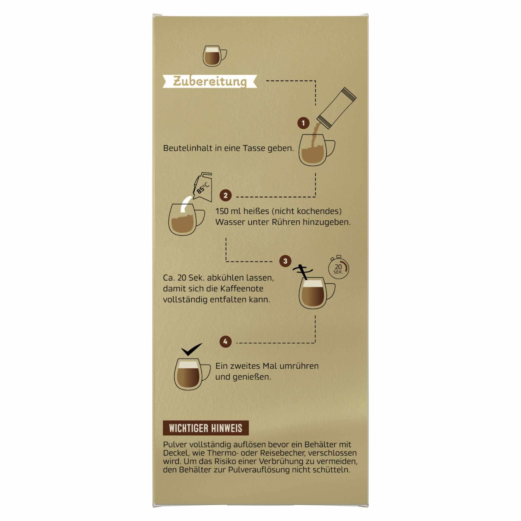 usy Bundle für Nescafe Gold Typ Cappuccino Cremig Zart Getränkepulver 12x140g Packung (120x14g Sticks) + usy Block
