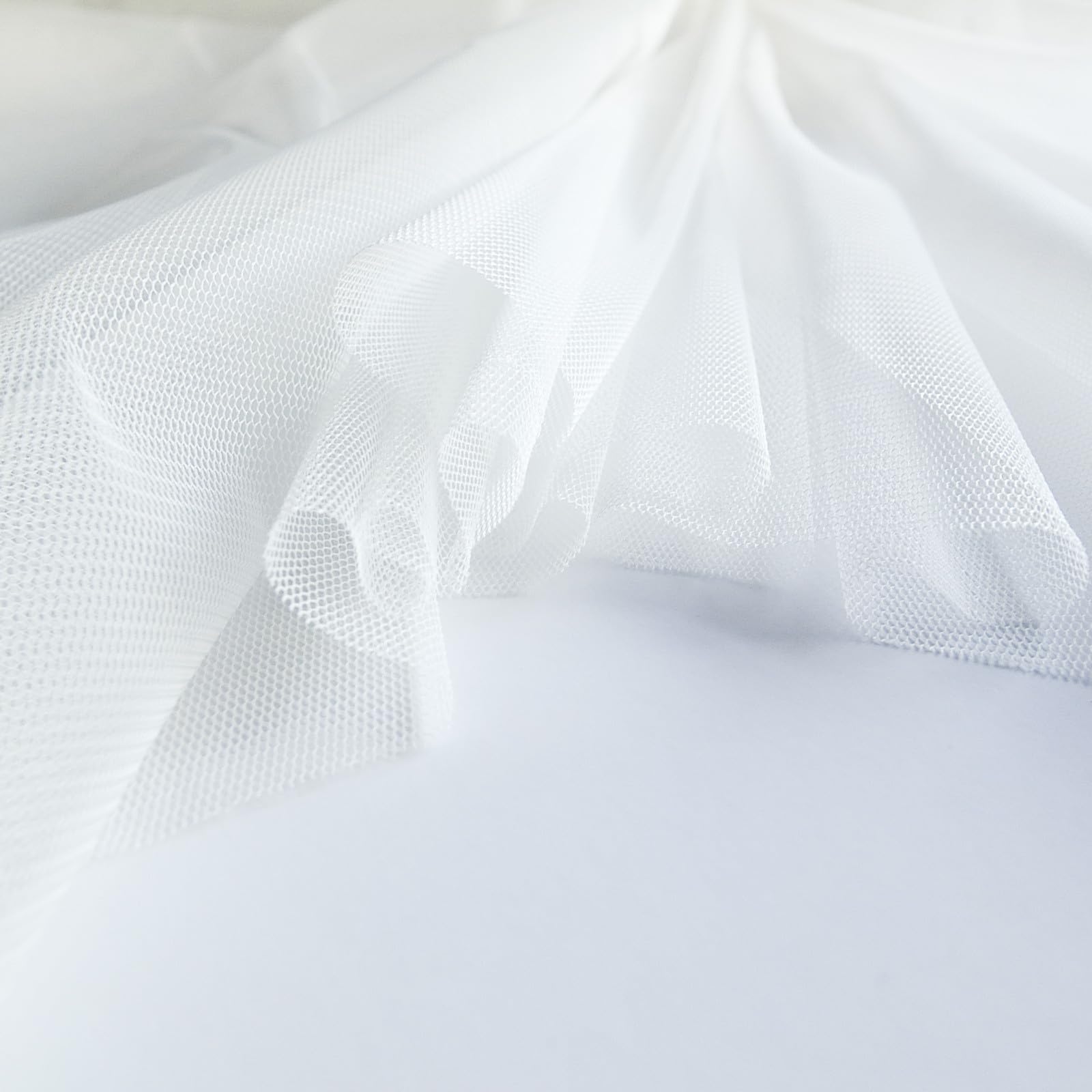 Ivory Soft Tulle Fabric – 150cm Wide, 40gsm Lightweight Bridal & Wedding Netting – Sold by the Metre (Off White)