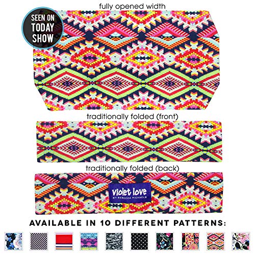 Violet Love Womens Yoga Headbands - Star Signs Fashion Print Pattern Couture Headband, Best Non-Slip Sport Headbands for Women, Girls, Men, Walking, Exercise, Running, Gym, Sports, Athletics - Libra