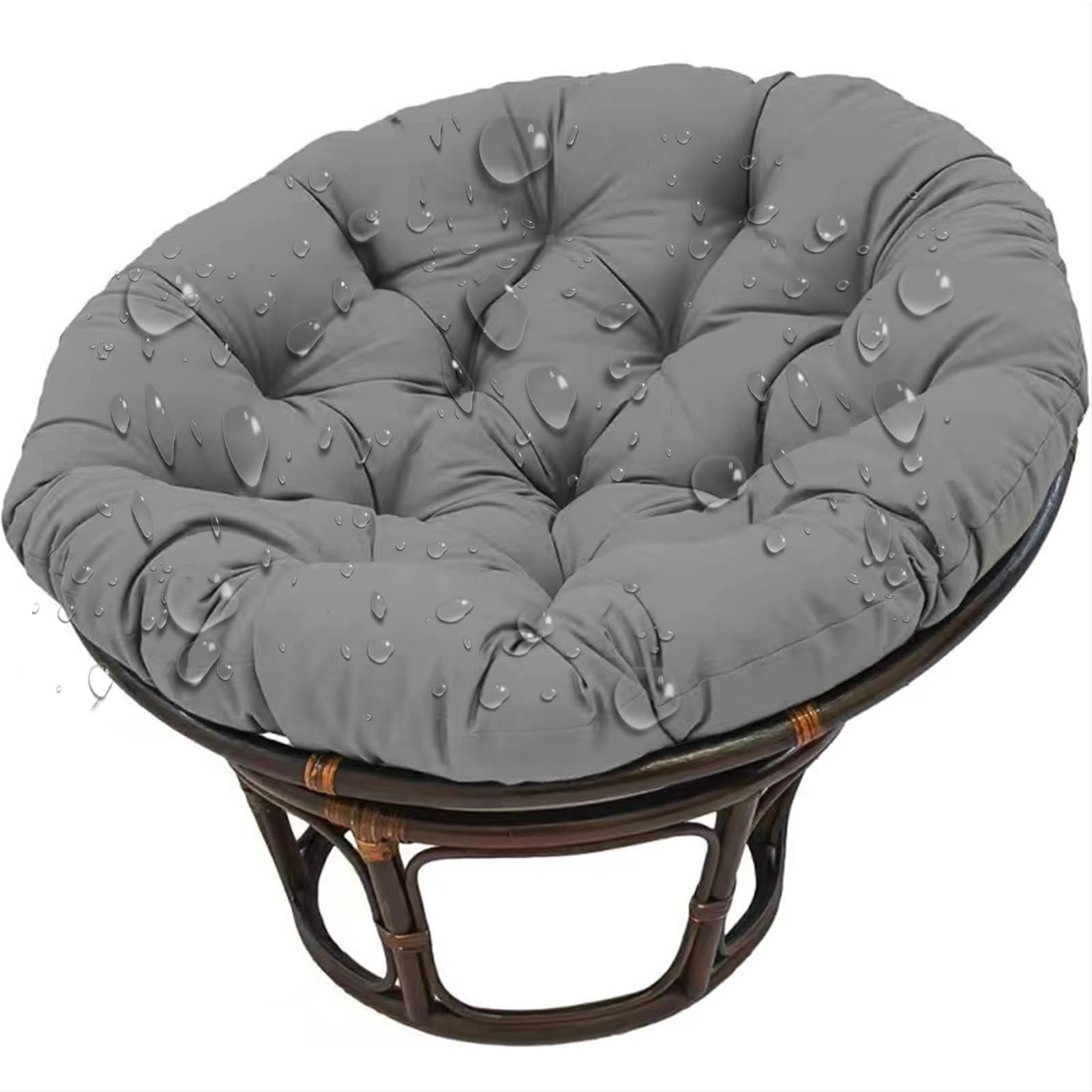 Aocase No05 Egg Chair Cushion Replacement, Papasan Round Chair Cushions Waterproof Soft Hanging Basket Swing Chair Cushion Comfortable Wicker Rocking Rattan Hammock Pad For Outdoor Patio Garden,,40*40Cm