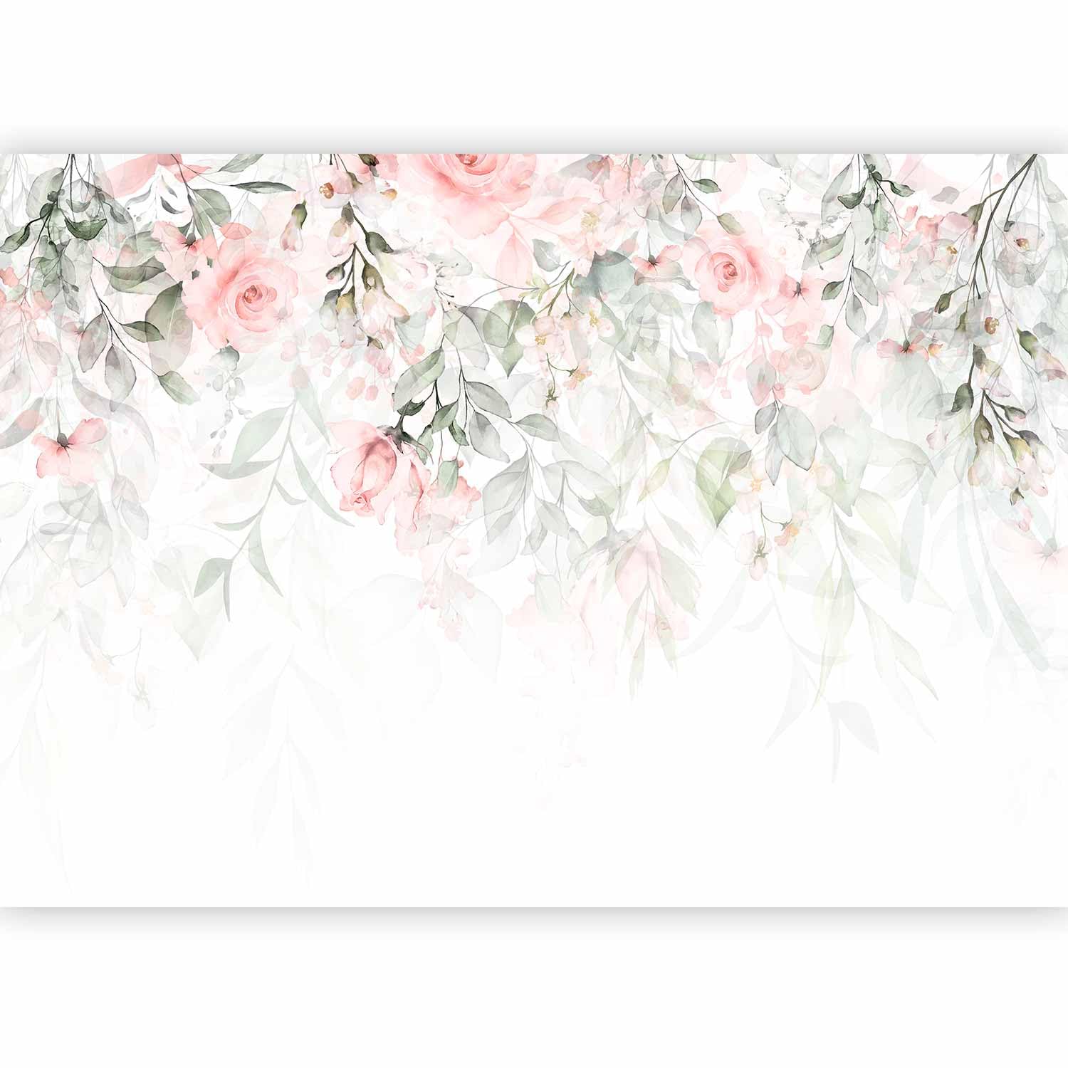 murando - Photo Wallpaper Botanical Leaves 450x315 cm / 178"x124" Non-Woven Premium Art Print Fleece Wall Mural Decoration Poster Picture Design Modern - Rose Nature Plants Botanist b-A-0697-a-b โ image 1