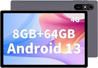 Android 13 Tablet, 10.5 inch Tablets with 1920x1200 IPS Touch Screen, 4GLTE, GPS, 8GB RAM 64GB ROM 1TB Expand, Octa-Core Processor, 13MP 8MP Dual Camera, Face, Bluetooth5.0