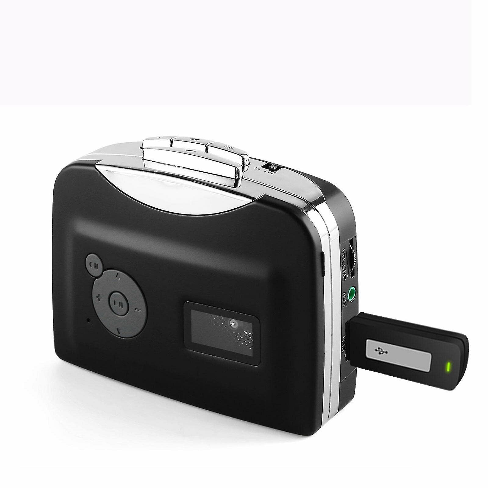 Portable USB Cassette-to-Mp3 Converter Capture Directly to USB Flash Disc Without Pc Black-image-10