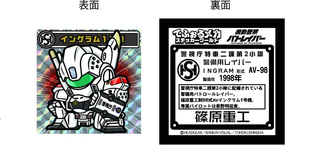 Amazon.co.jp: 【機動警察パトレイバー】でふぉるメカステッカー