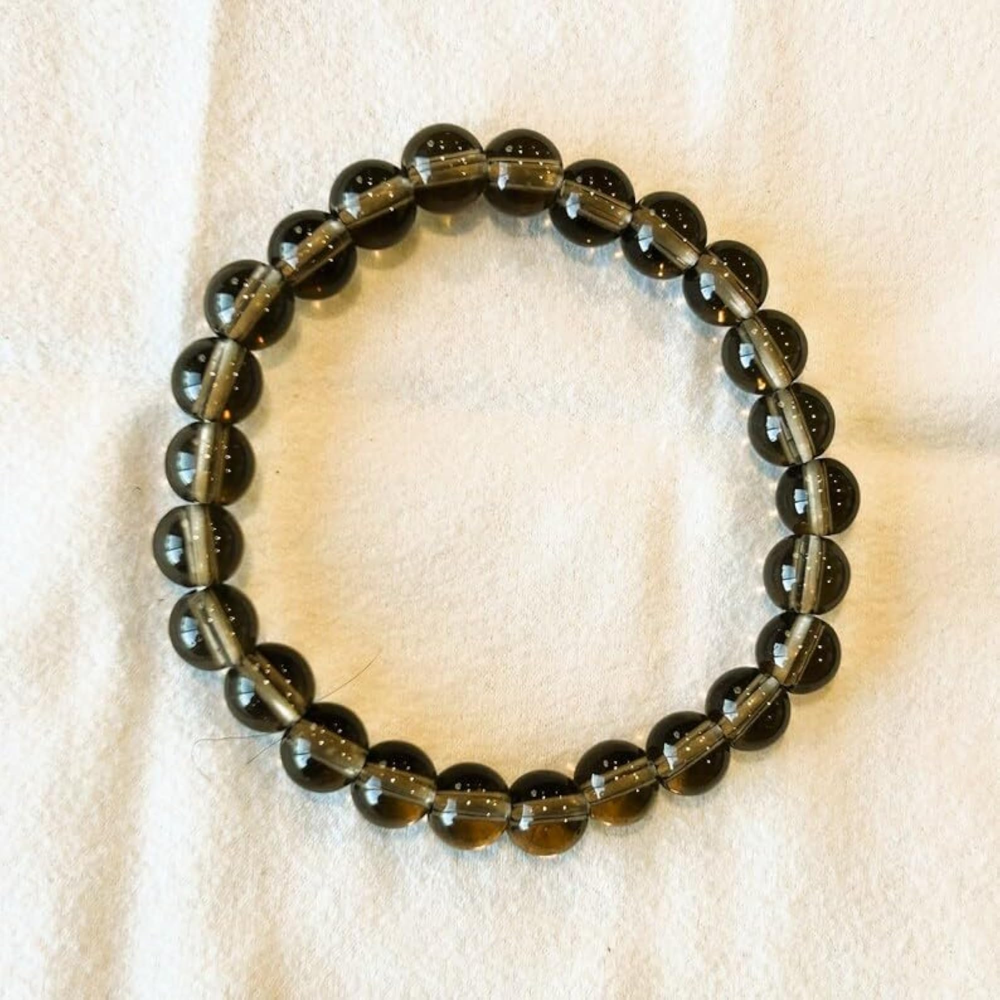 Natural Smoky Quartz Stretchable Bracelet, Unisex