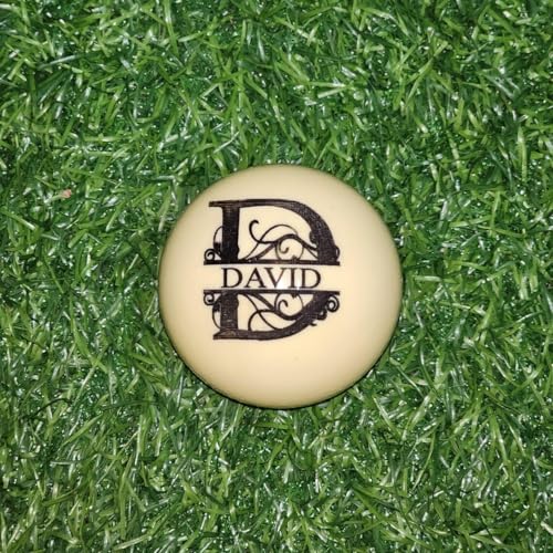 TPFOON Engraved Cue Ball - Personalized 8 Ball Pool - Custom Billiard Cue Ball - Custom Name Monogram Engraving - Dad Gift - Gift for Him - Groomsmen Gift