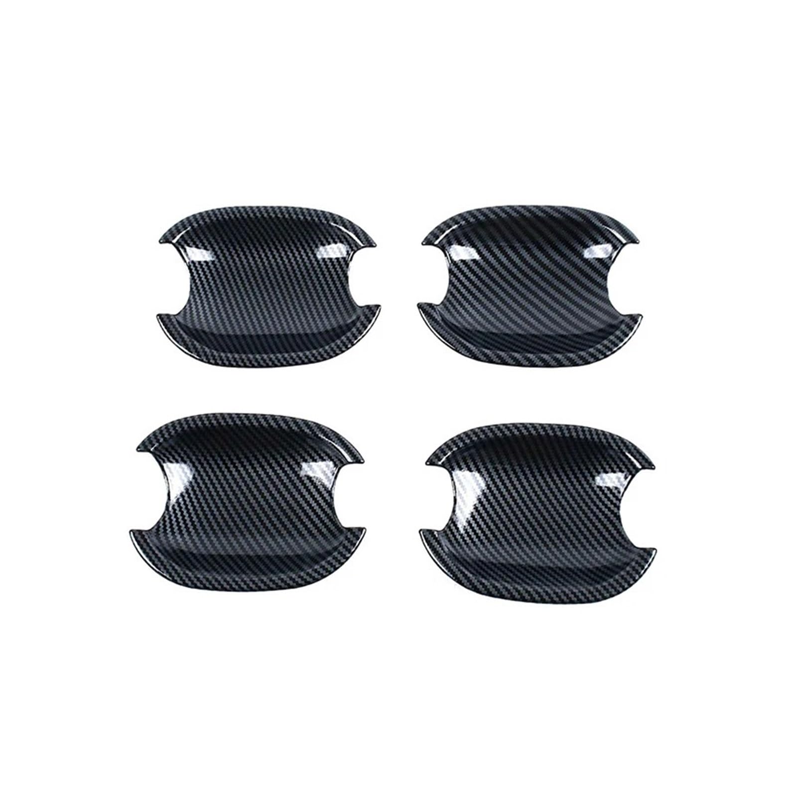 TNTGEBFVBG Universal Car Exterior Door Handle for Citroen for C4 2005-2009 Car Decoration Door Handle Cover Trim(Bowl Carbon)