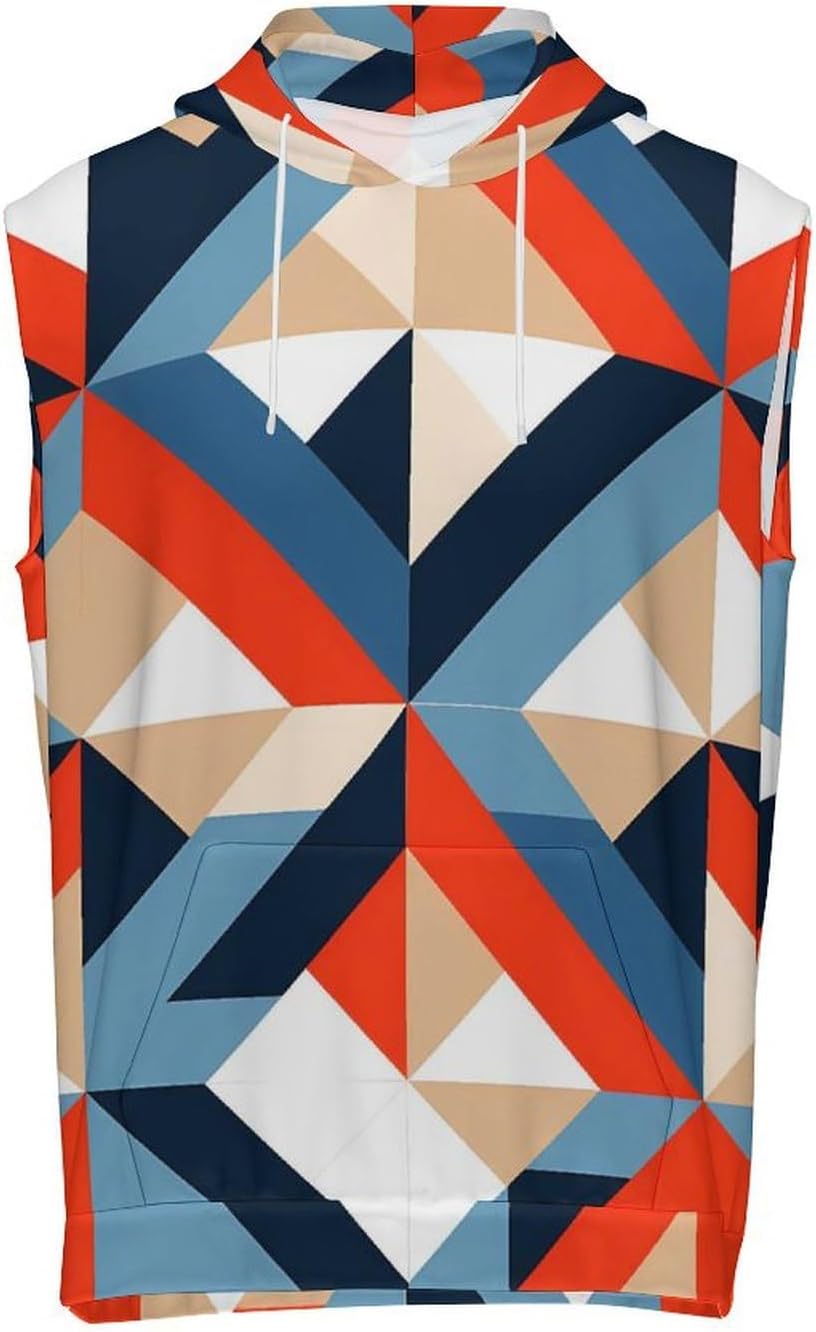 Men's Workout Hooded Tank Tops Sleeveless Muscle Gym T-Shirts