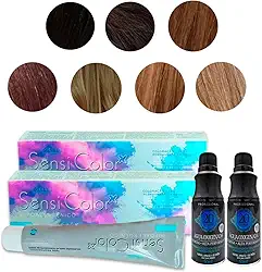 Kit com 2 Tinturas para Cabelo Sensi Color Hipoalergência + Água Oxigenada (6.0 Louro Escuro)