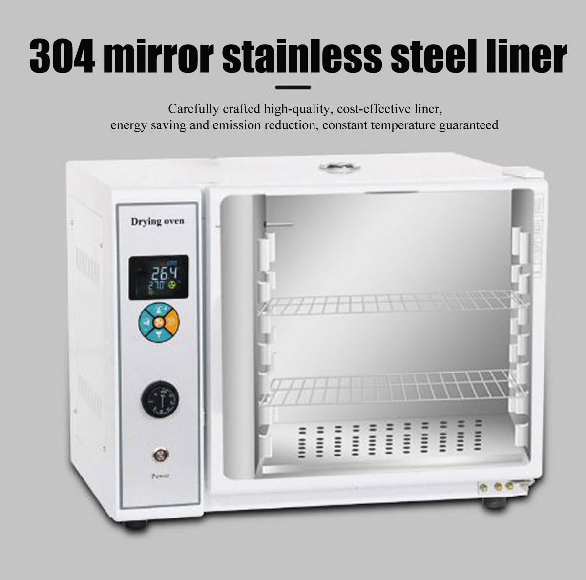 Horno digital de laboratorio de 600 W, controla con precisión la temperatura ambiente +10-300 ℃, incubadora eléctrica de temperatura constante con pantalla digital, incubadora digital