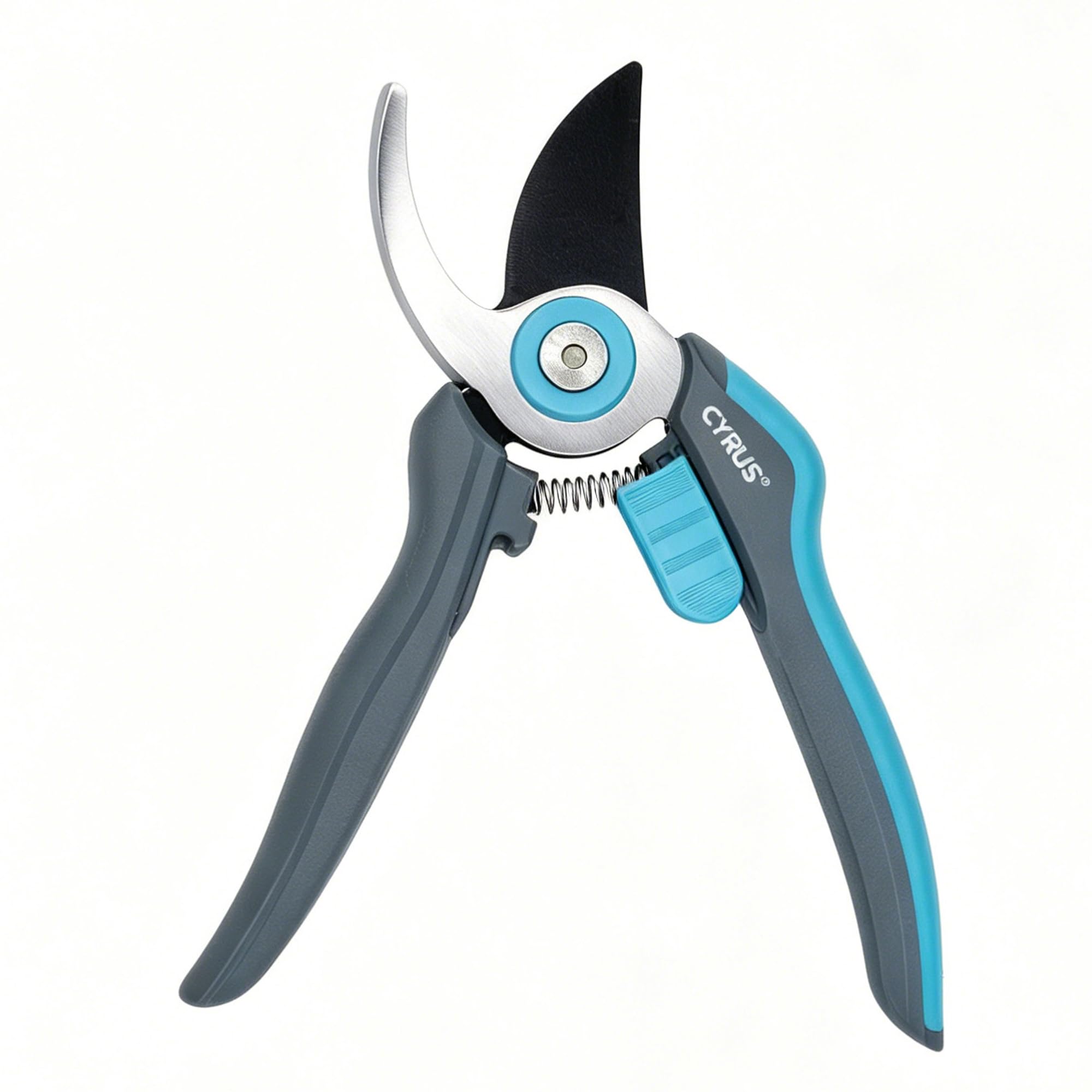 Cyrus Grey / Blue 20Cm Bypass Garden Secateurs Sk5 Blades 19Mm Cut Capacity Pruning Shears