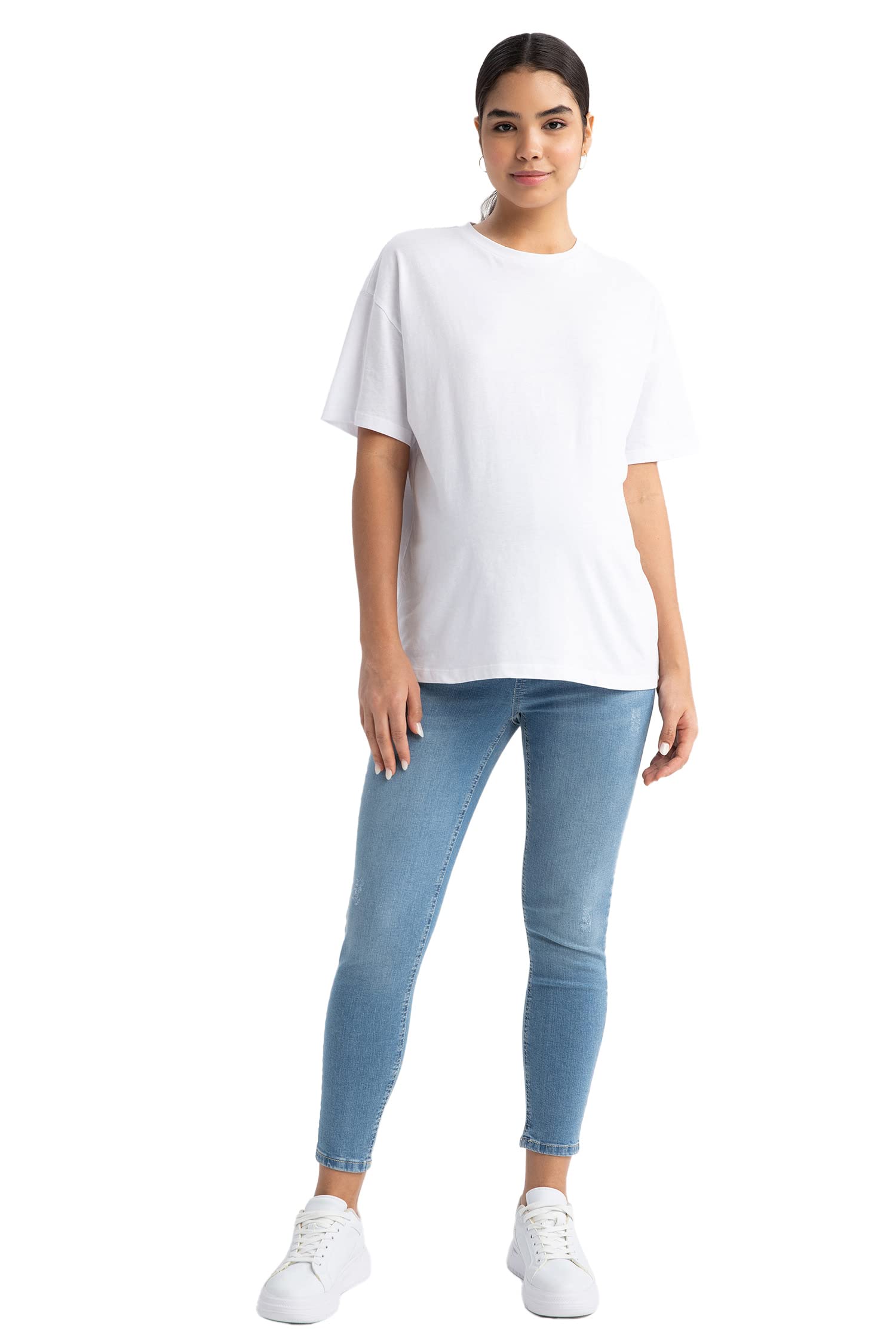 Kadın Skinny Fit Uzun Hamile Pantolon