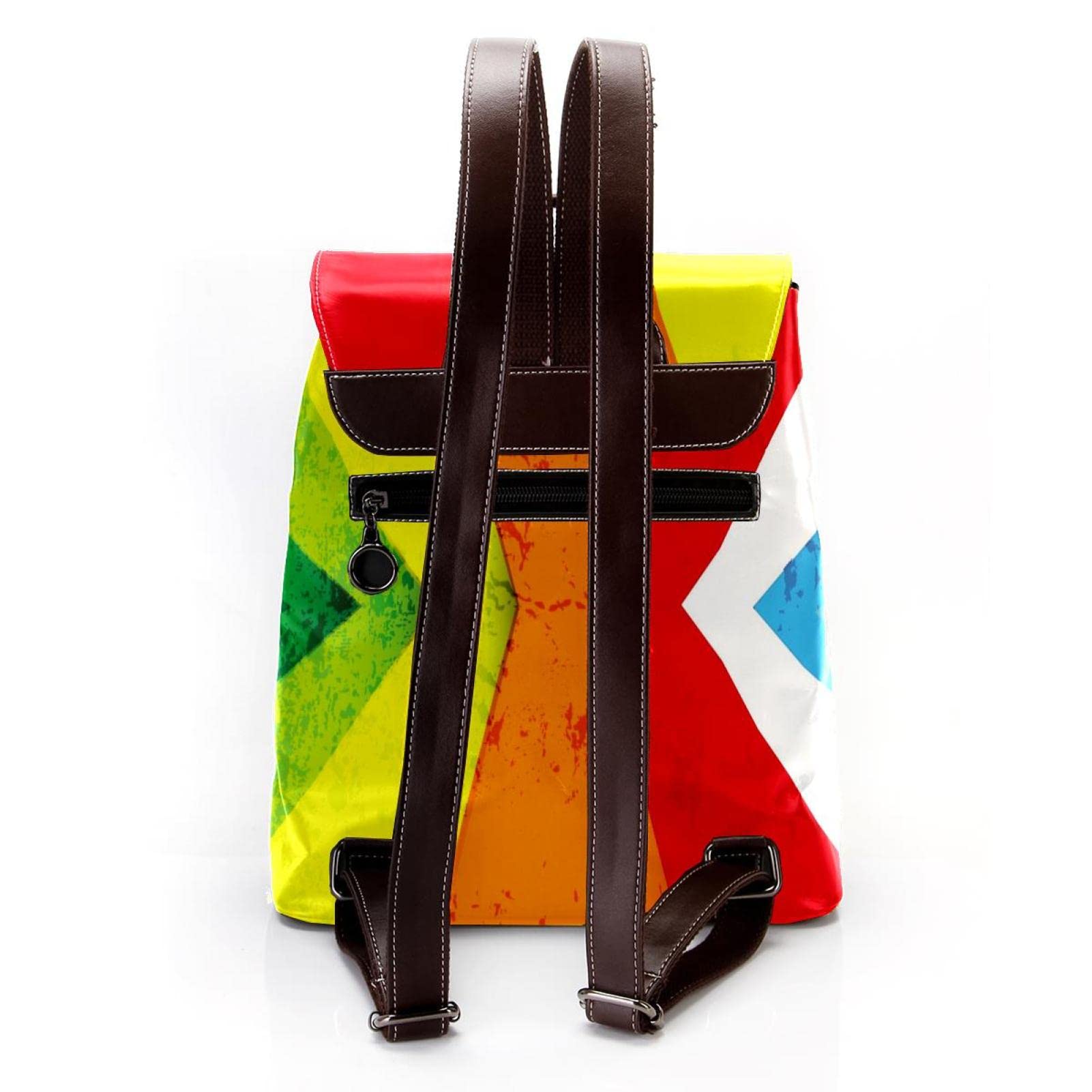 Moda damska plecak niebieski siłownia mężczyzna miękka sztuczna skóra klapa torba na ramię szkoła torba podróżna, MultiColor 14