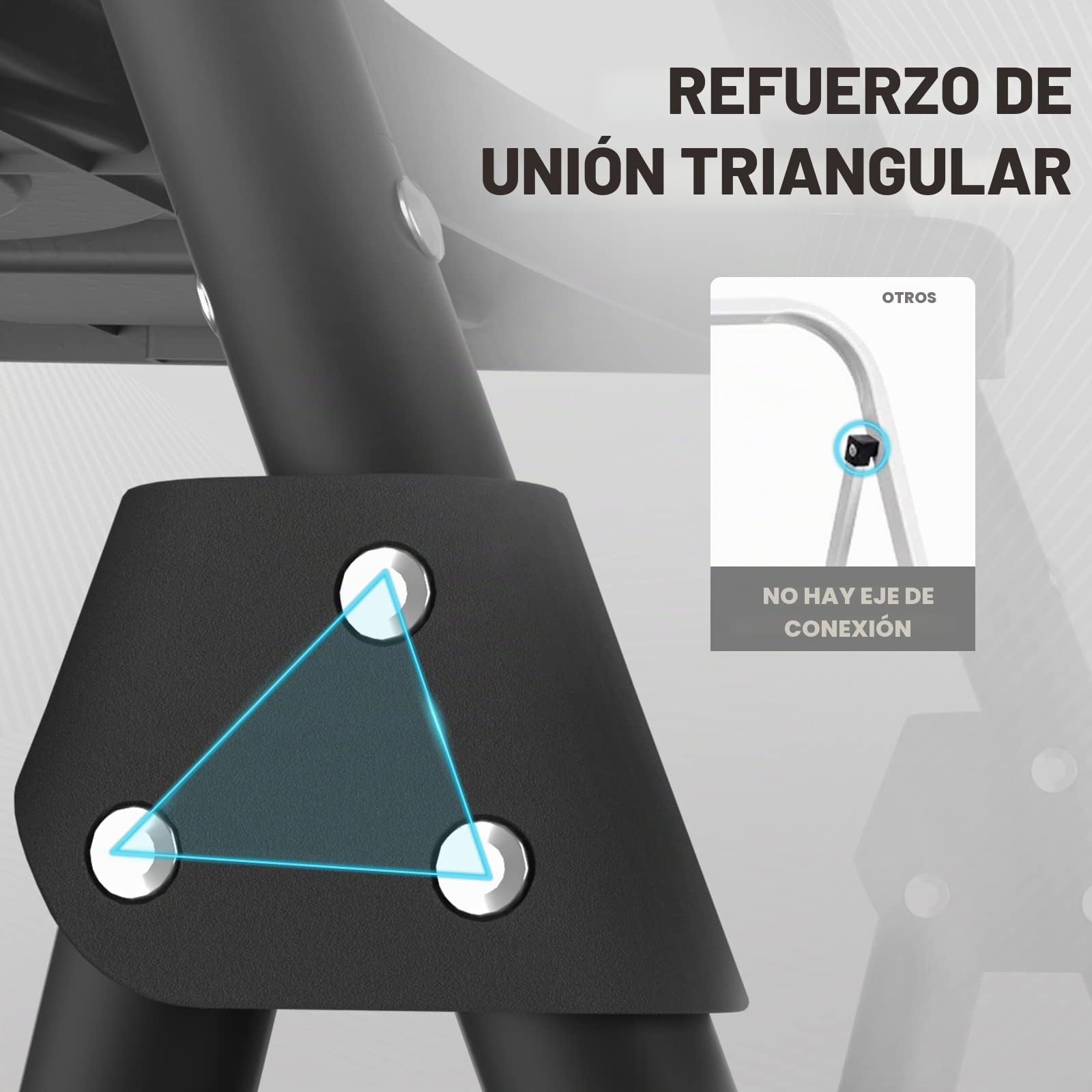 HBTower Escalera 5 Peldaños Plegable con Bandeja Portaherramientas, Escalera Antideslizante de Acero, Capacidad Máxima 150 kg, Ideal para Casa, Garaje y Obra