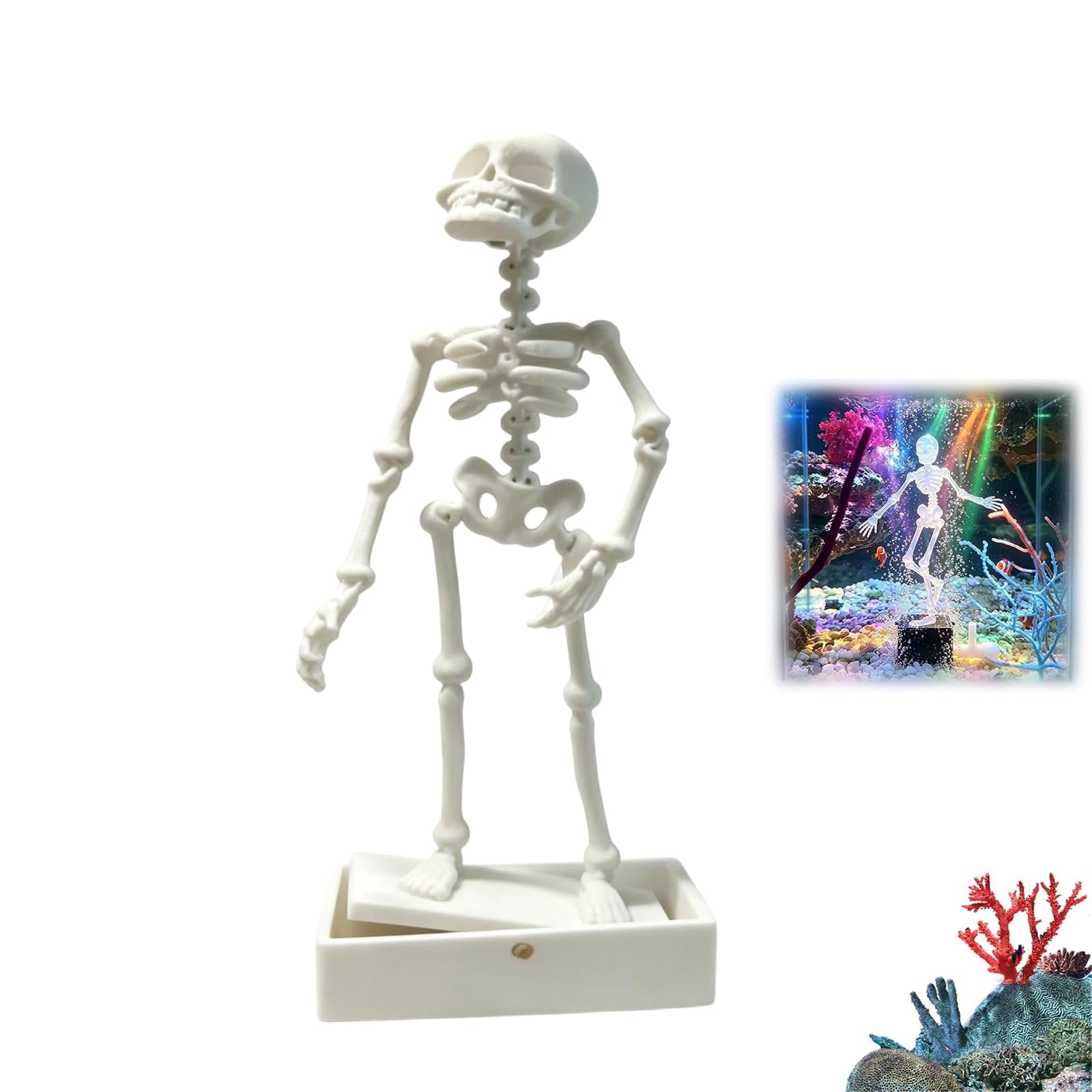 Dancing Skeleton Bubbler Decorations, Fish Tank Bubbler Ornaments，B