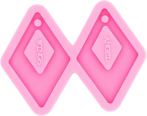 Miniatura 6 de 2 moldes de resina para aretes de silicona para hacer joyas, moldes de silicona para aretes de resina, bricolaje para mujer, molde de rombo hueco,
