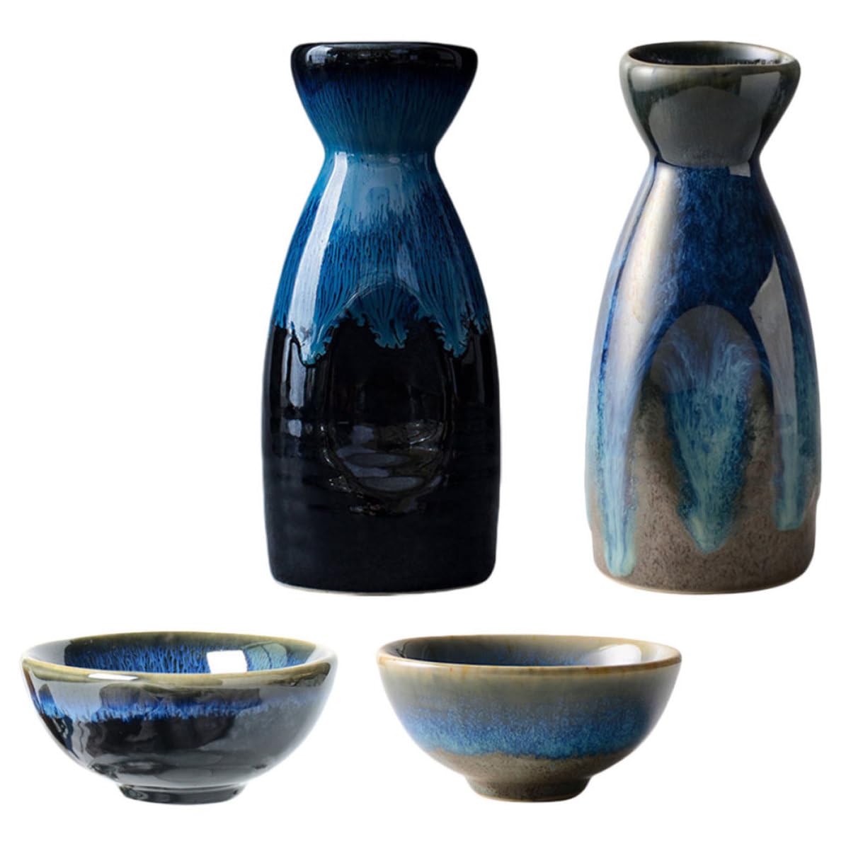 Tetera para sake de cerámica con boquilla antigoteo y tazas de diseño japonés creativo