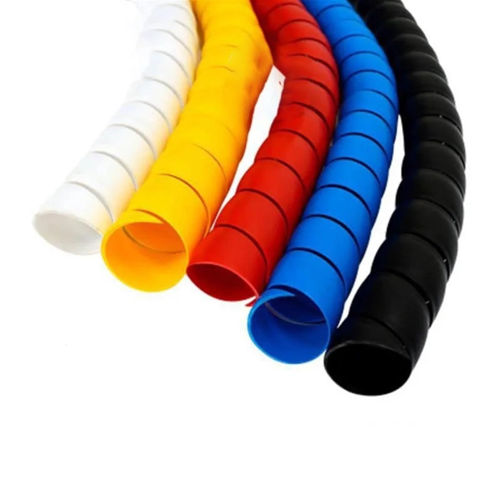 Guaina per cavi a spirale, 2 metri, protezione per tubi da 8 mm, guaina protettiva per avvolgimento (rosso)