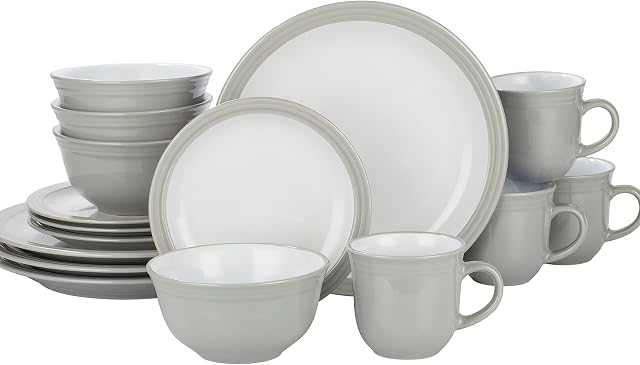 Waterside - 16 Piece Camden Dinner Set - Grey