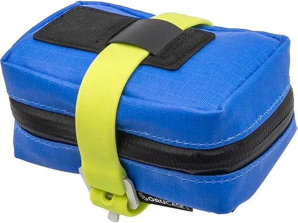 ORUCASE Bike Saddle Bag HC - Compact, Waterproof, Under Seat Bike Bag for Bicycles - Bike Seat Bag w/Secure Rubber Straps - Easy to Install Bike Storage Bag for Tools - 25 Cubic Inches - Glaucous