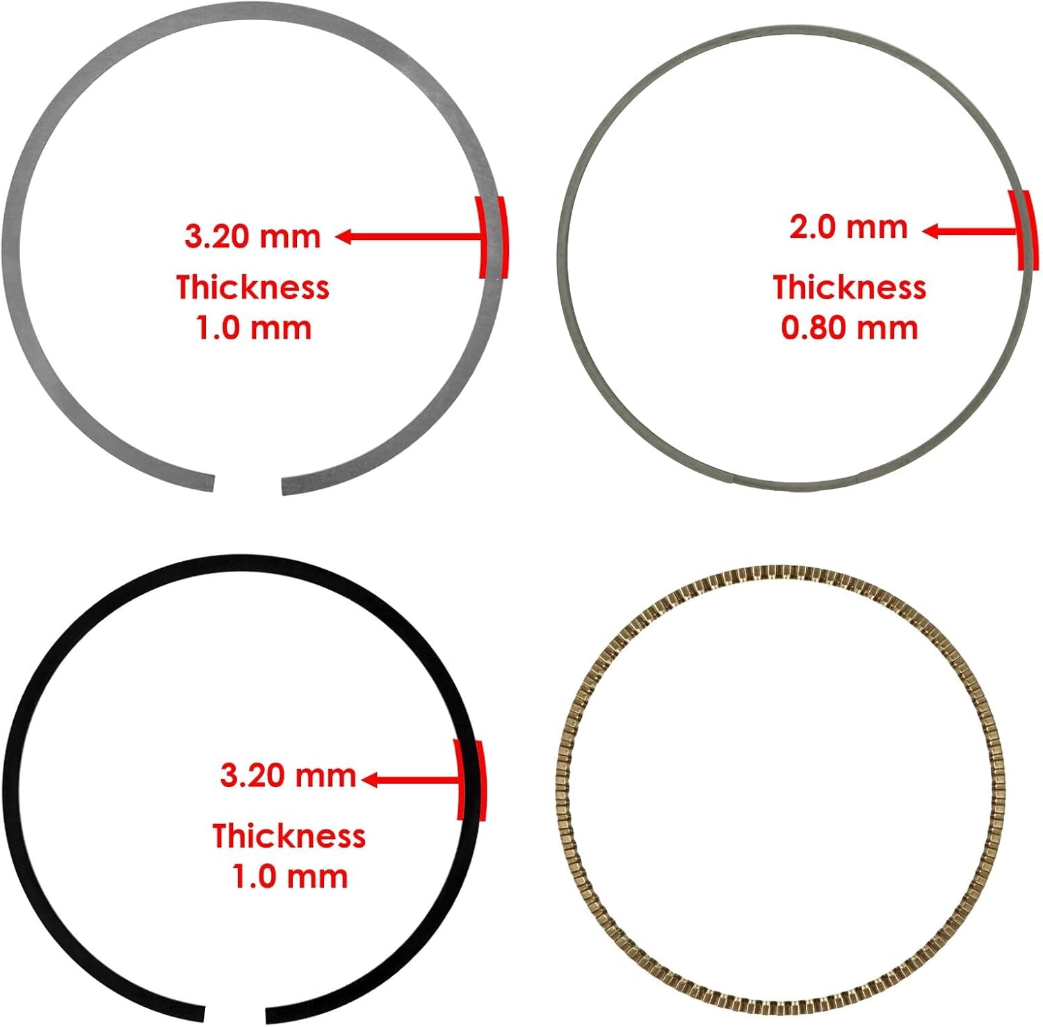 Powersports Replacement Parts for 13008-1214 130081214 Engine Cylinder Piston Ring Set For Kawasaki Mod-C33C-4094