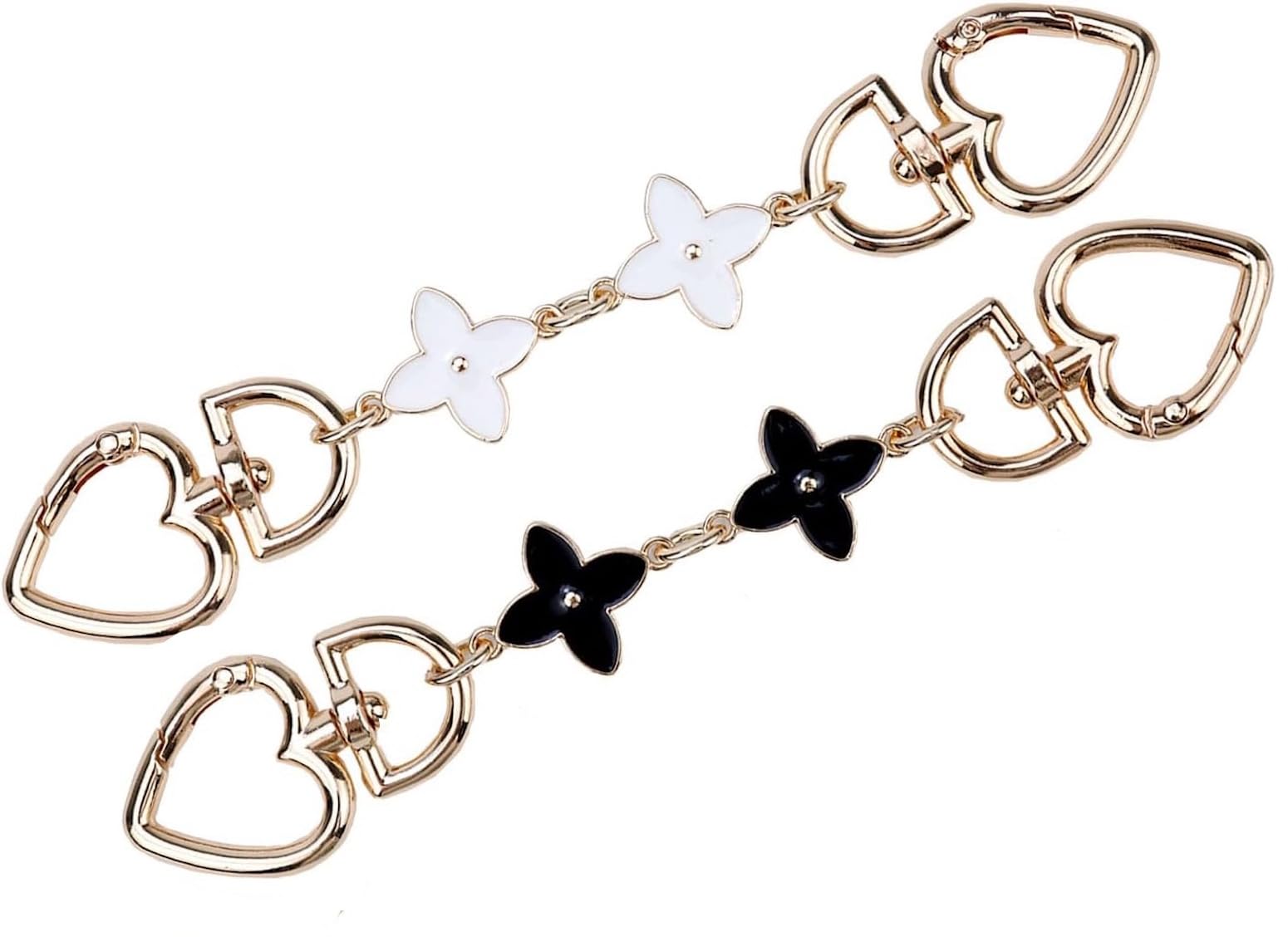 2 PCS Purse Strap Extender, Amaezorx Flower Shape Replacement Chain Strap for Purse Making Supplies, Purse Chain Extender for Purse Handbags Shoulder Bag