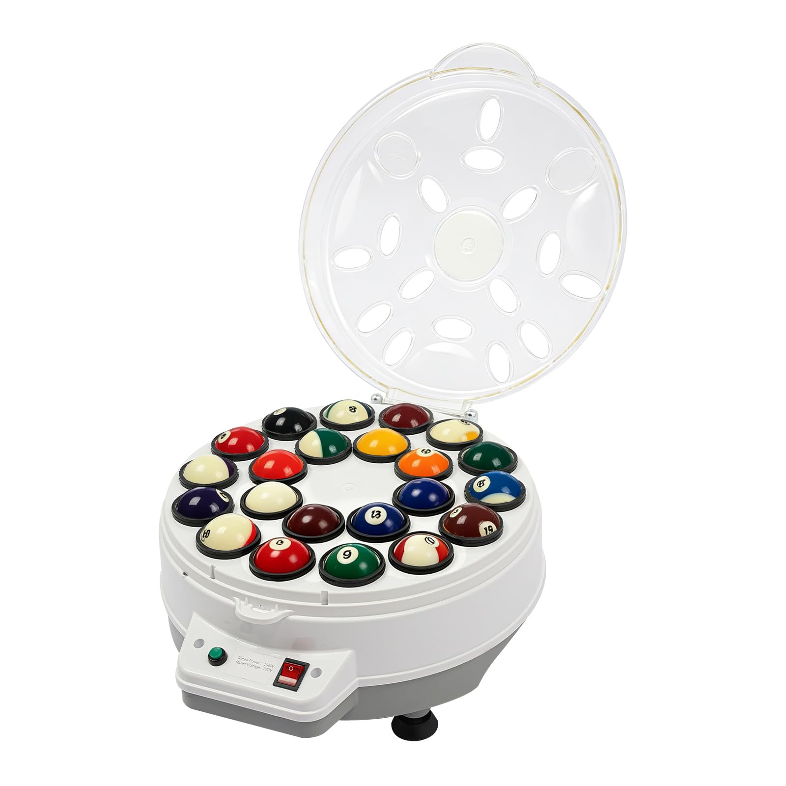 Pulitore e lucidatore automatico per palline da biliardo a 22 palline, 300 W, protezione da surriscaldamento e sicurezza di sicurezza, per casa, club e sale