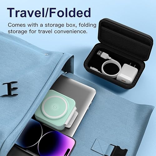 Miniatura 3 de Estación de carga 3 en 1 para Apple, cargador plegable magnético para viajes