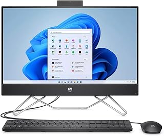 HP 24-CB100 2023 All-in-One Desktop 24" inch IPS 10-Core 12th Generation Intel Core i7-1255U Intel Iris Xe Graphics 32GB DDR4 2TB SSD + 1TB HDD WiFi 6 RJ45 LAN Windows 10 Pro w/ROB 32GB USB