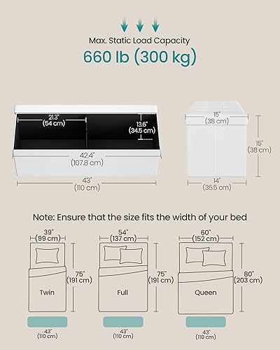 Miniatura 130 de SONGMICS cubo de almacenamiento de piel sintética, asiento, 15 pulgadas, Madera, Negro Negro -,Marrón,Gris-oscuro,Camel marrón,Marrón café,Crema