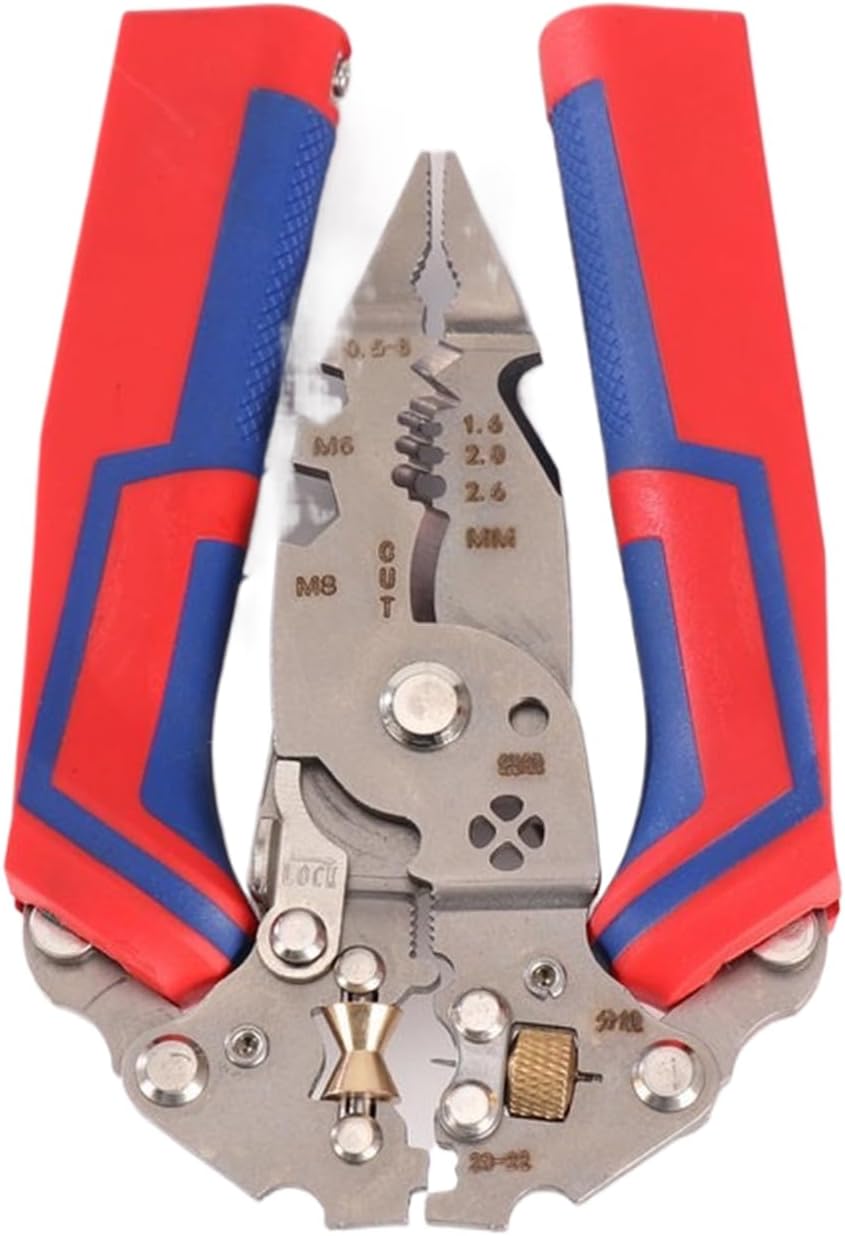 Wire Stripping Tool, Multifunctional Cable Pliers, Heavy-duty 13-in-1 Wire Stripper for Daily, Radiator, Marine, Electrician, Automotive, Industrial, Commercial