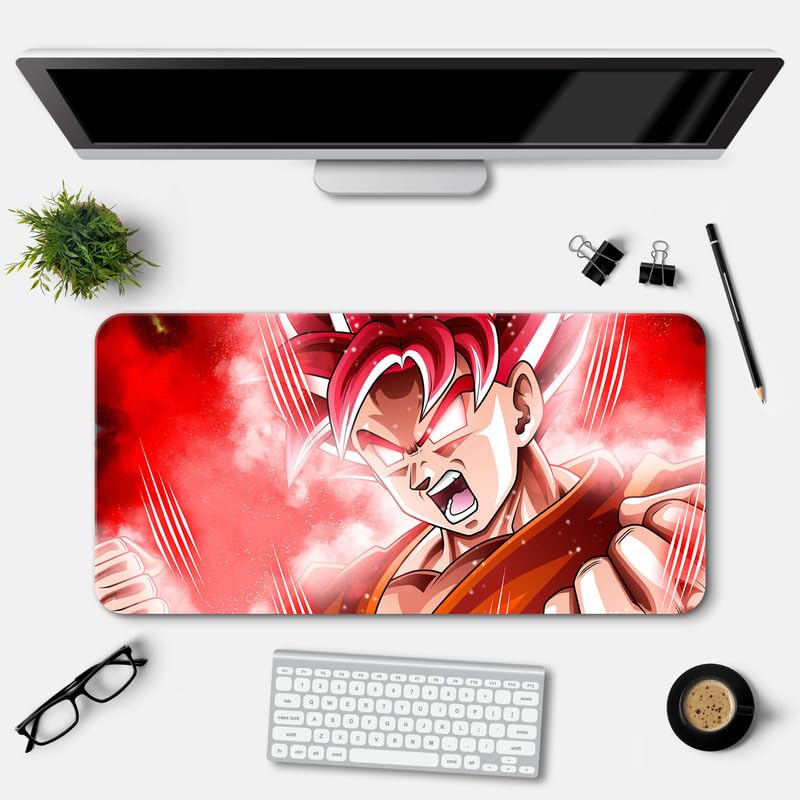 Lamron Super Saiyan Explosive Anger Desk Mat | Deskpad | Mouse Pad | Laptop Mat for Work from Home | Gaming Anime Art Mouse Pad | Computer Table Mat | Deskpad for Office Table 11 x 23 Inch (B0CHSFL5QQ) Amazon Price History, Amazon Price Tracker
