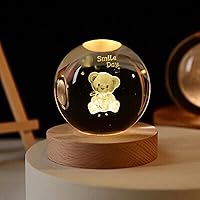 Vista 11 de Lámpara de luna 3D, luces LED, lámpara de escritorio pequeña, lámpara de mesa de luna llena, ideas únicas de regalo de Navidad, luz nocturna