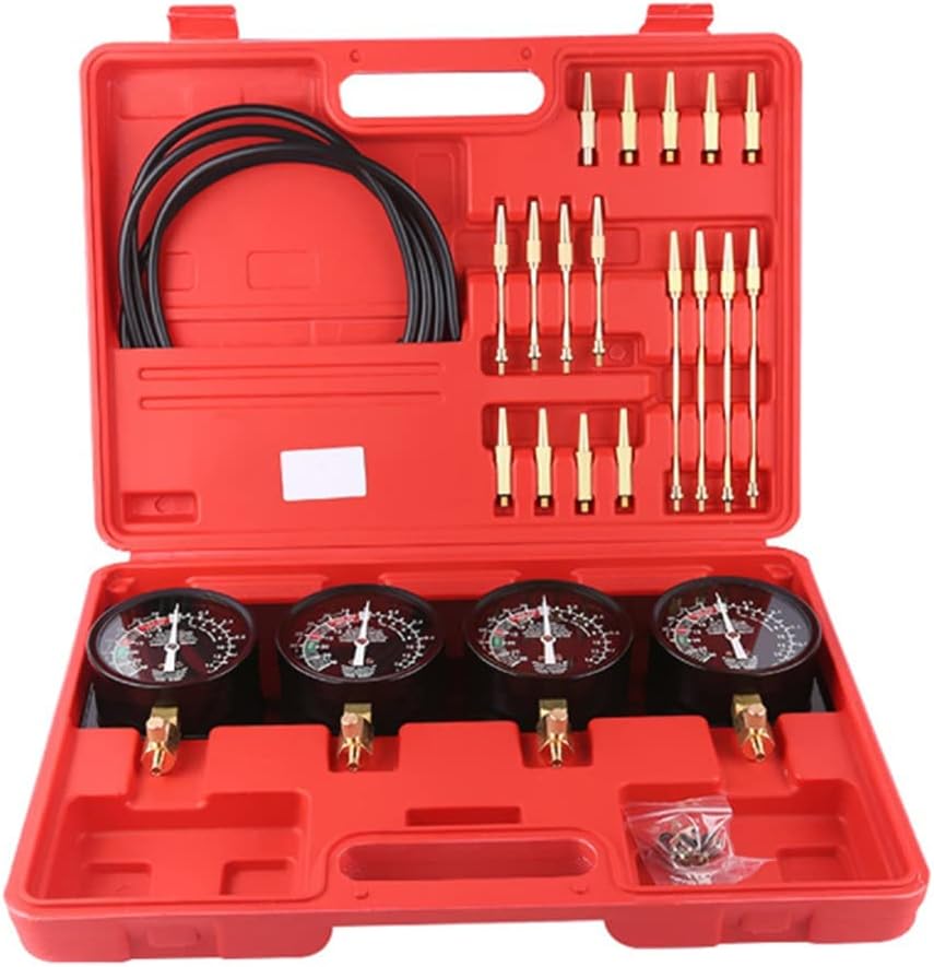 Synchronizer Professional Portable Fuel Vacuum Carburetor Synchronizer Set 4 Gauges Tool Kit for Motorcycle Car Universal