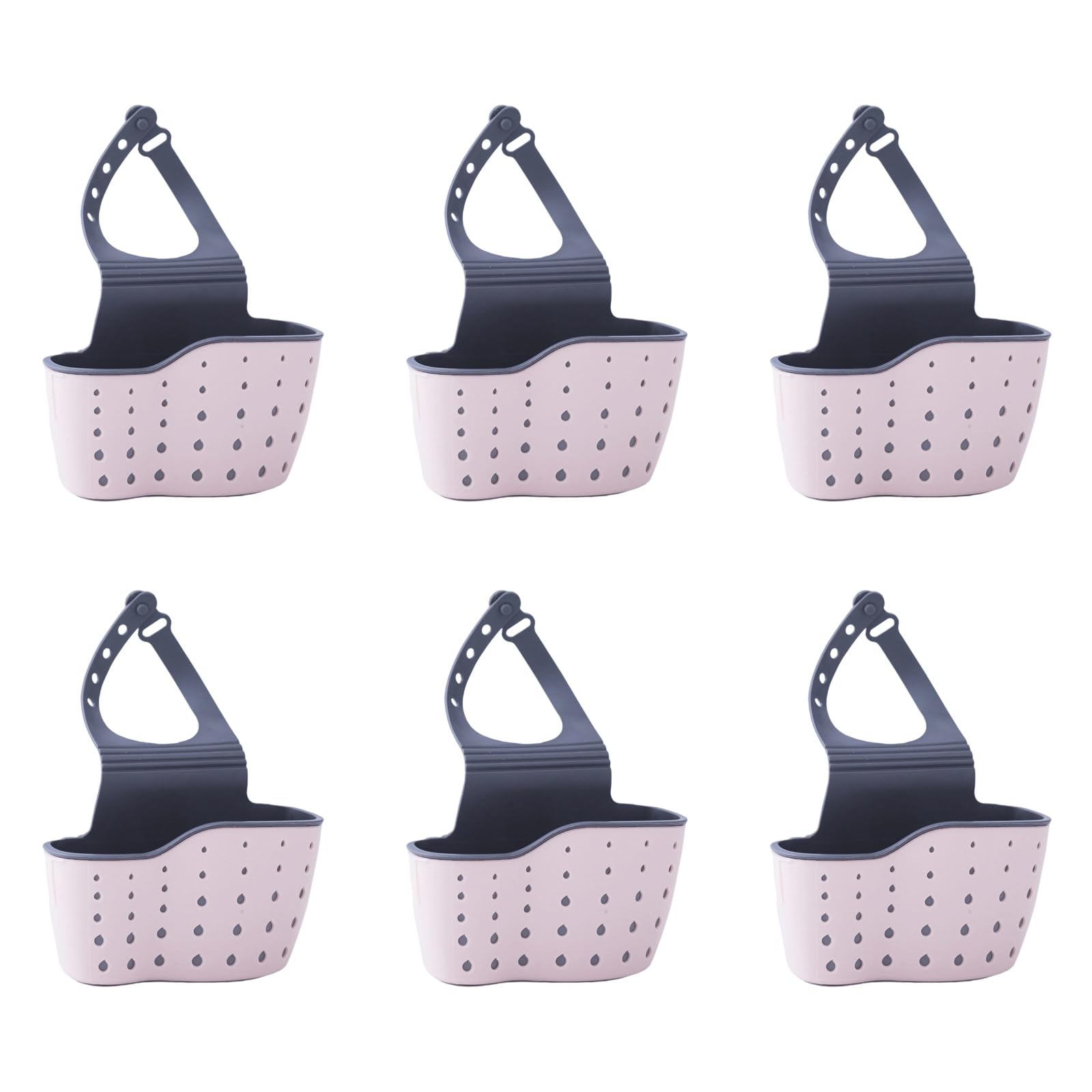 Msioytog Snapped Button Sink Hanging Basket Double Layer Draining Storage Organizers for Kitchen Sponge Brush Faucet Sink Organizers for Cleaning Tool