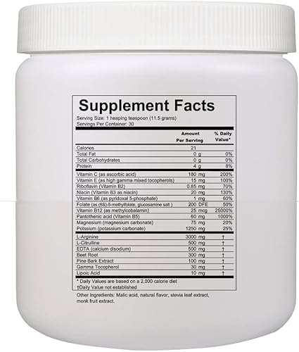 Miniatura 4 de Protect Cardio +EDTA 30 porciones 12.17 oz - Arginina, citrulina, potasio, magnesio, raíz de remolacha, corteza de pino, tocoferol gamma y