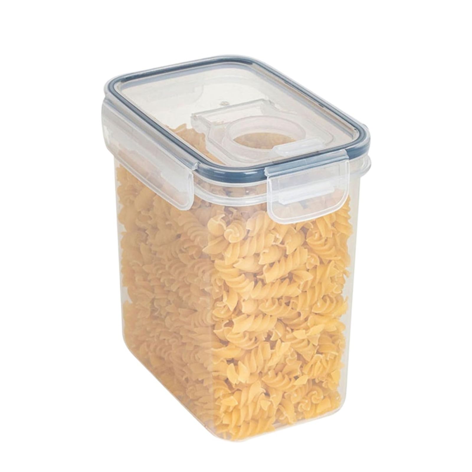 Przezroczyste pojemniki na żywność z pokrywką, dozownik na musli, organizer na fasolę, ryż, musli, pojemnik na zapasy (2,6 l)