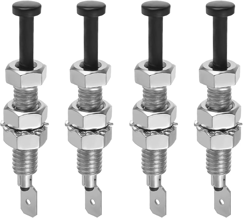 12V Door Pin Switch Instantaneous Adjustable Door Latch Switch General Motors Hood Alarm Light Hood Switch(Pack of 4pcs)