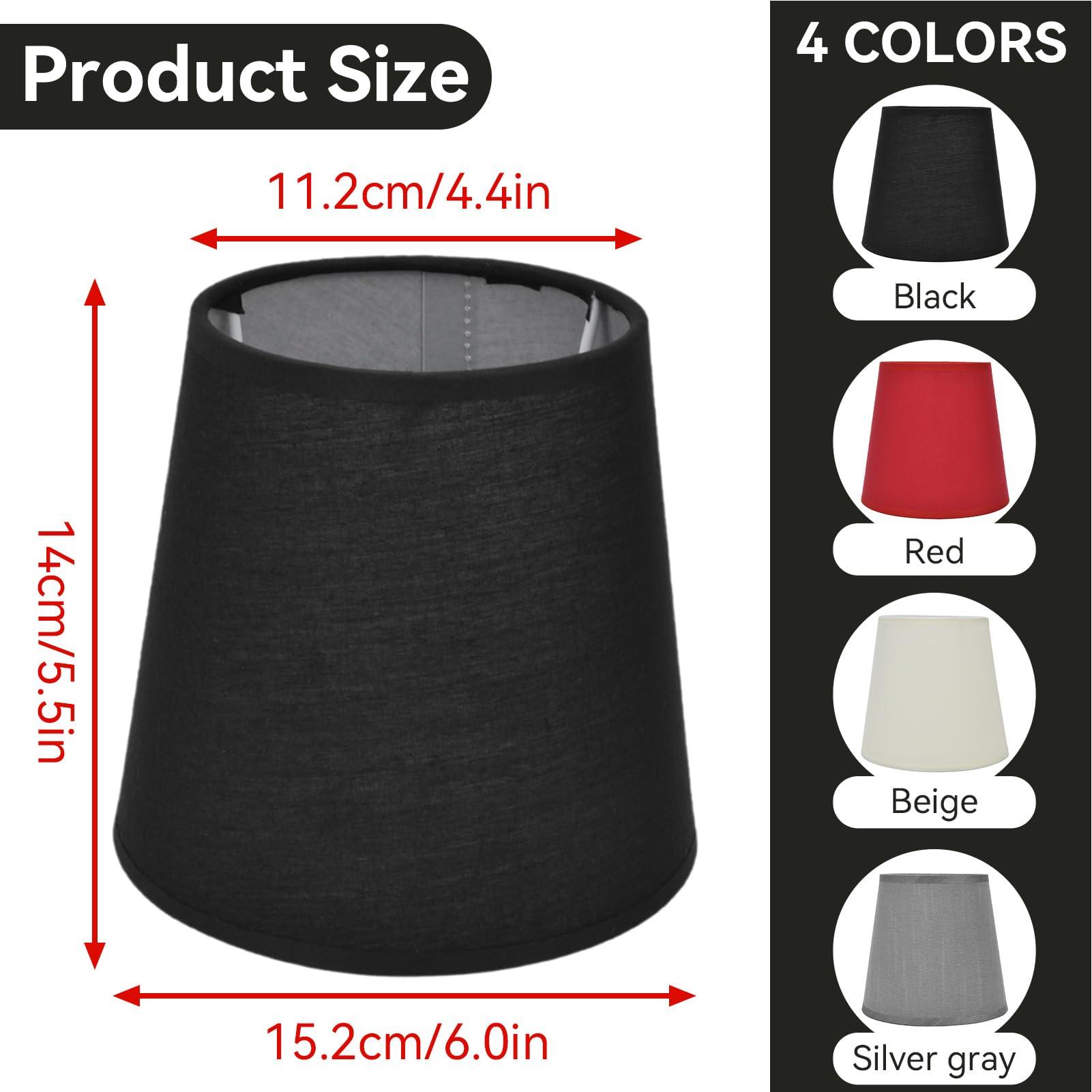 Small Lamp Shades Set of 2, Lamp Shades for Table Lamps Chandelier Lampshades for Floor Lamps for Bedroom(PX15) - Image 3
