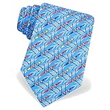 Men's 100% Silk Light Blue Crew Rowing Necktie Neck Tie Neckwear