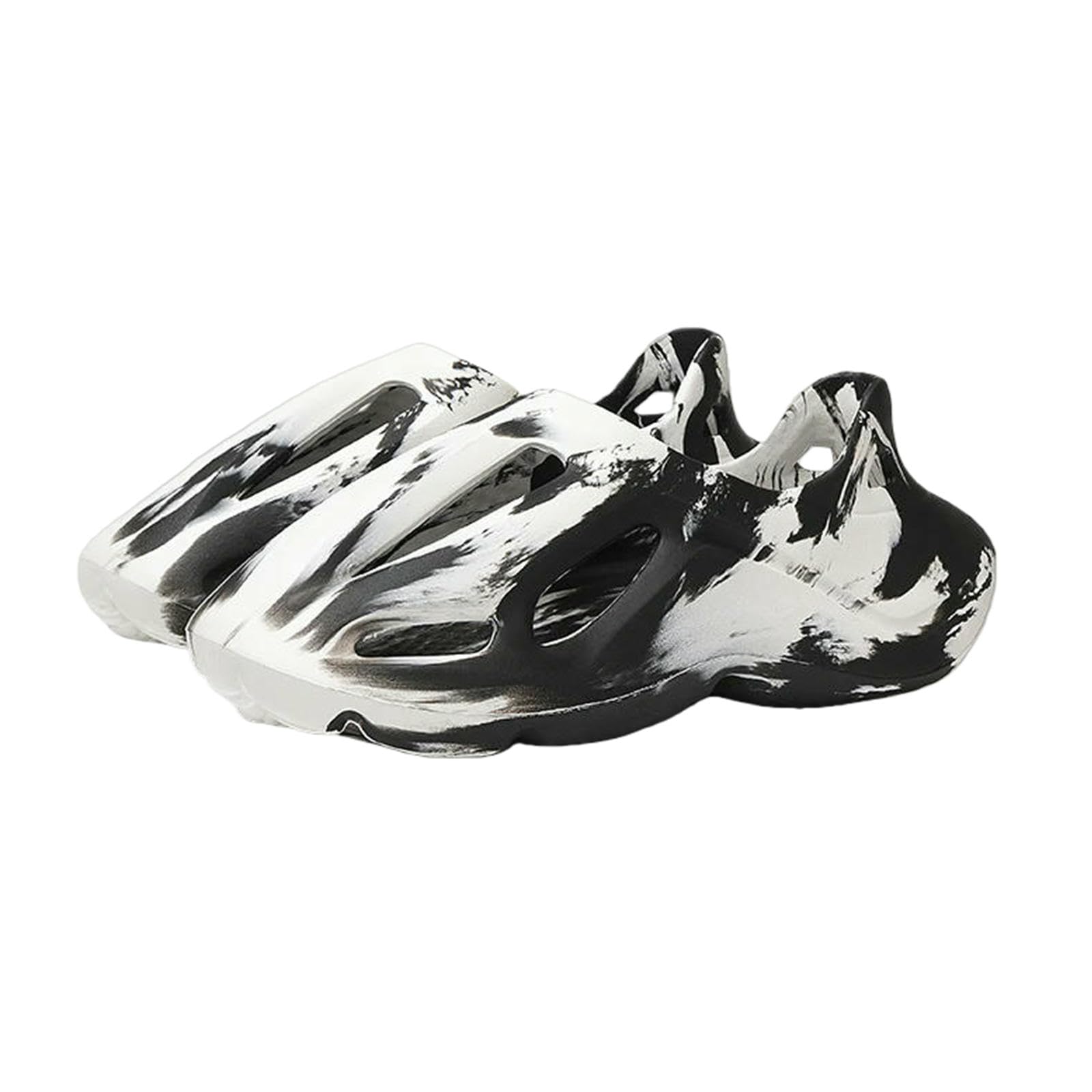 Gyios Summer Slippers Men's Fashion Sandals Platform Women Eva Ultralight Shoes Outdoor Soft Couples Home -2351-white Black-38-39