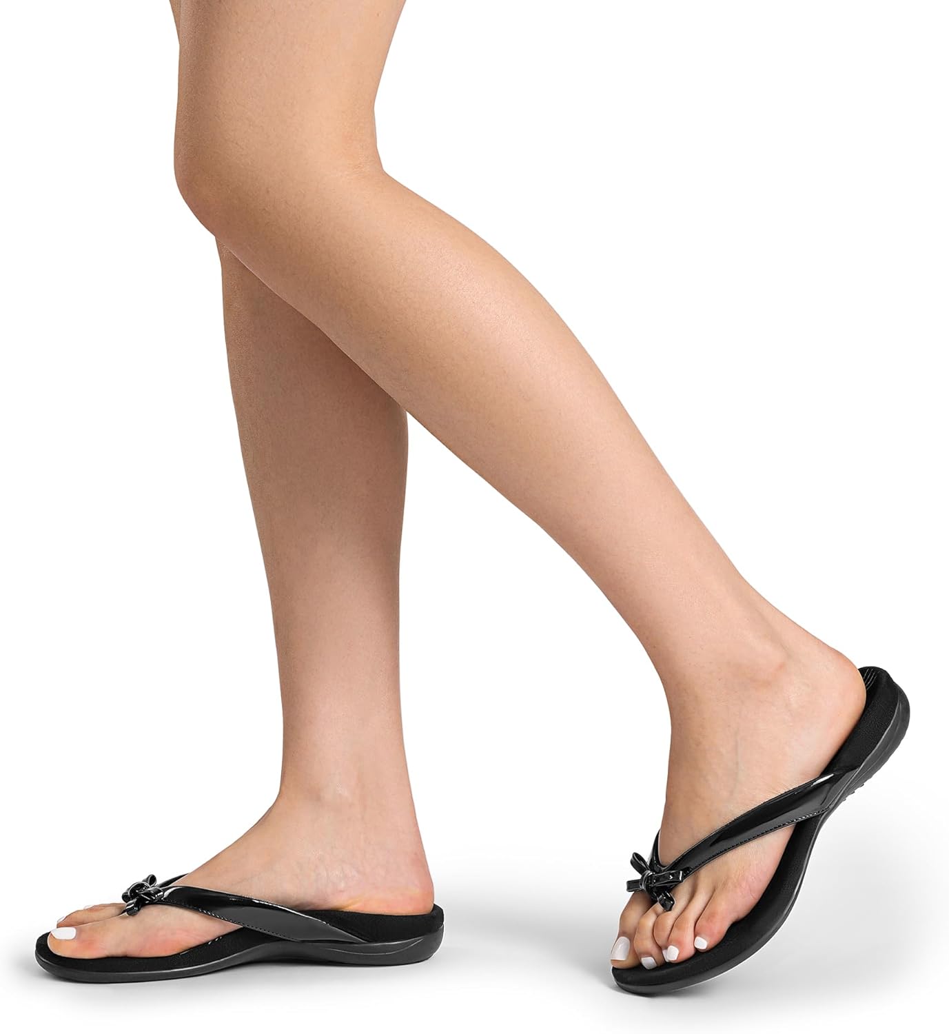 DREAM PAIRS Women's Arch Support Flip Flops Comfortable Dressy Orthopedic Thong Sandals Slides with Bow for Walking Summer Vacation - Image 2