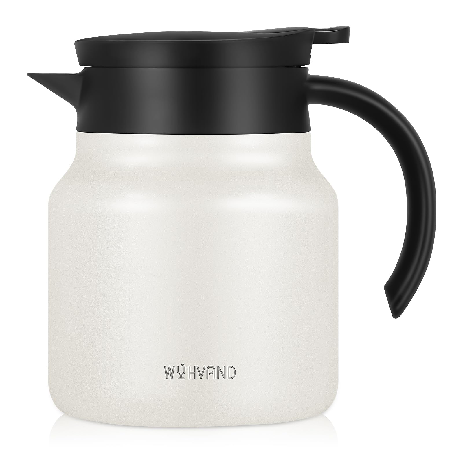 Small Insulated Coffee Carafe, 27 oz, Keeps Hot for 12H, Cream