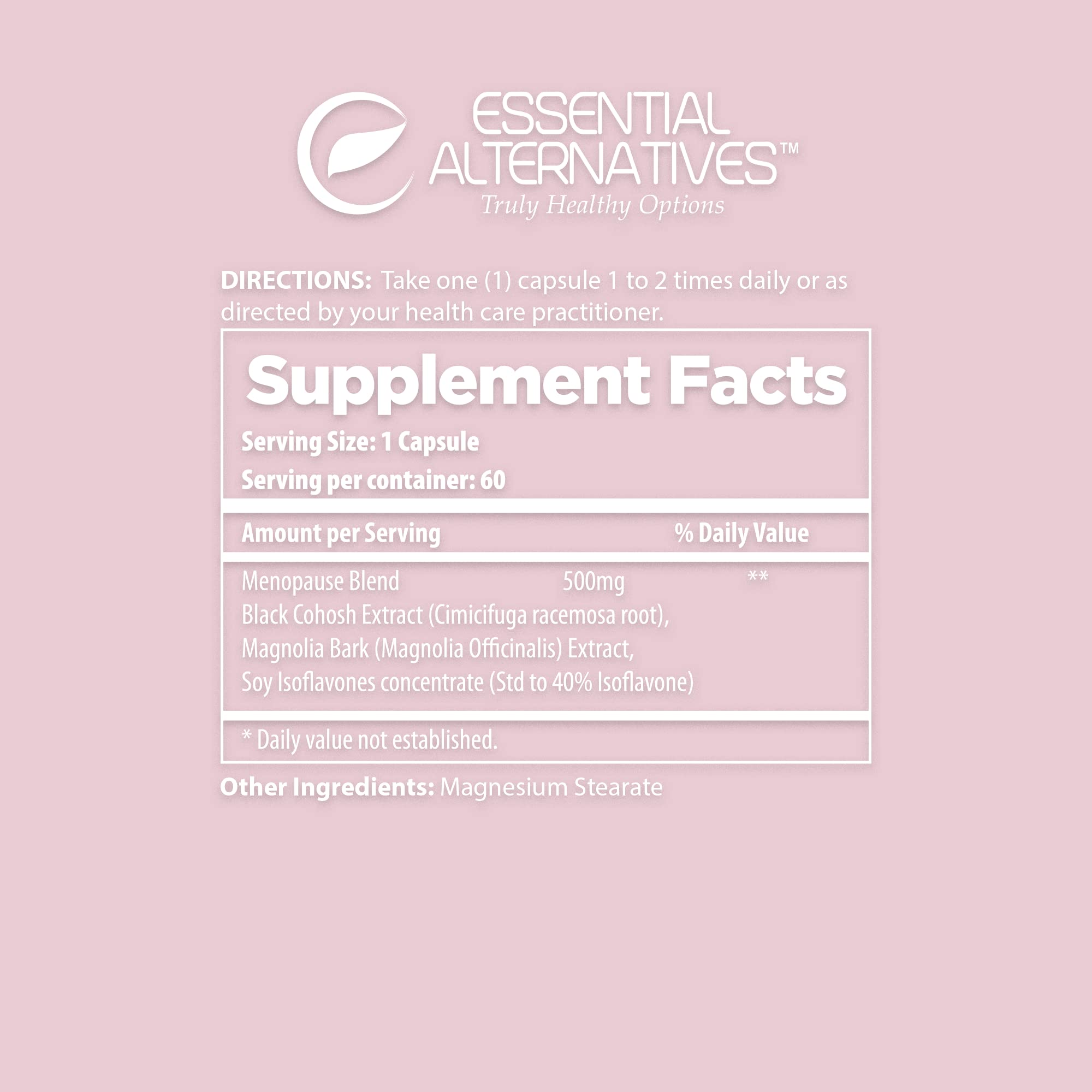 Menopause Care Supplement with Soy Isoflavones, Magnolia Bark, and Black Cohosh