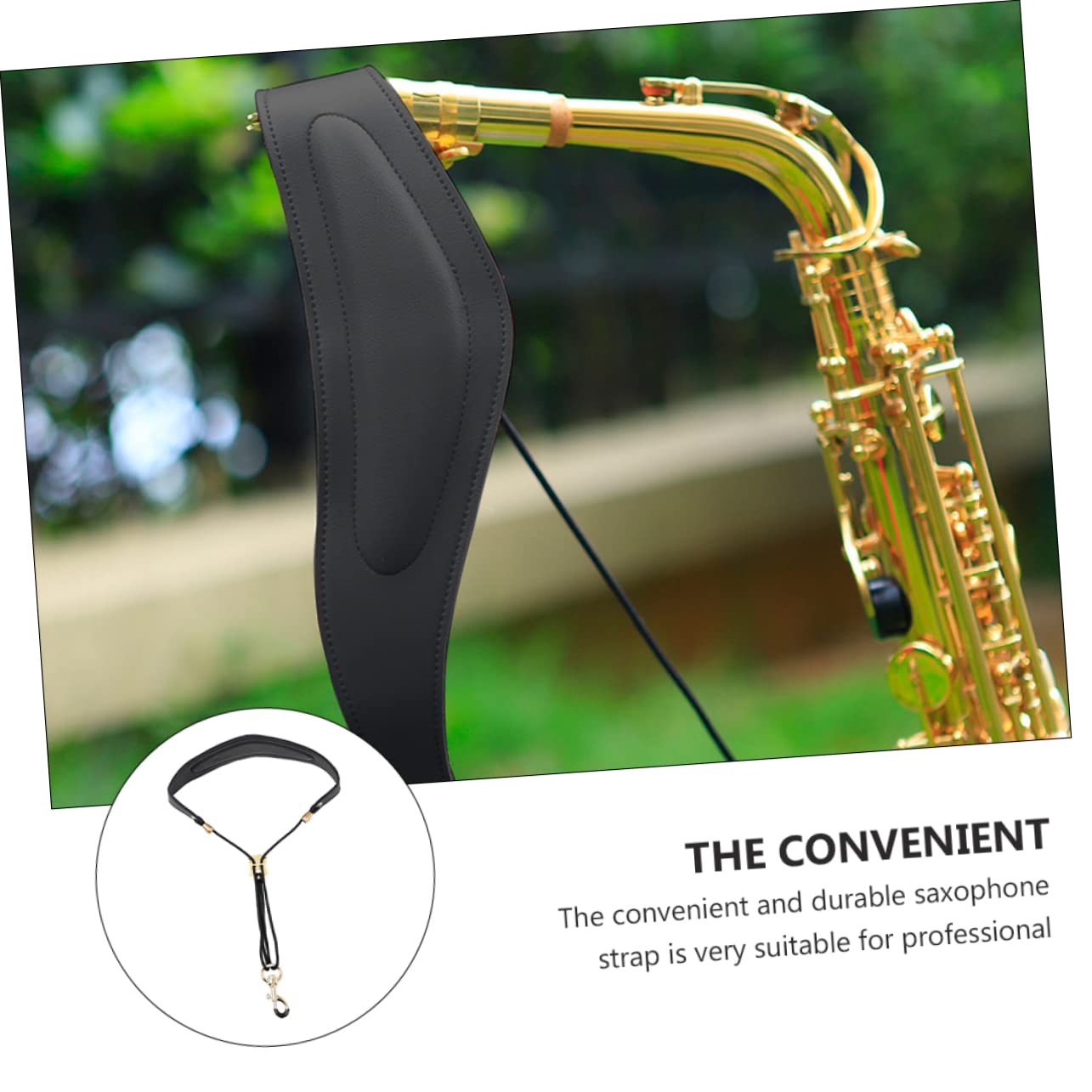 Mikinona 3pezzi Tracolla Per Sassofono Con Gancio Metallico Supporto Collo Regolabilper Strumenti Musicali Accessori Professionali Per Principianti Design Ergonomico e Resistente