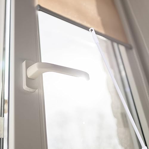 Miniatura 8 de Healifty 4 piezas de agarre largo de aleación de aluminio para cortina de cortina vertical y accesorios para tirar de ciega, gancho para el hogar,