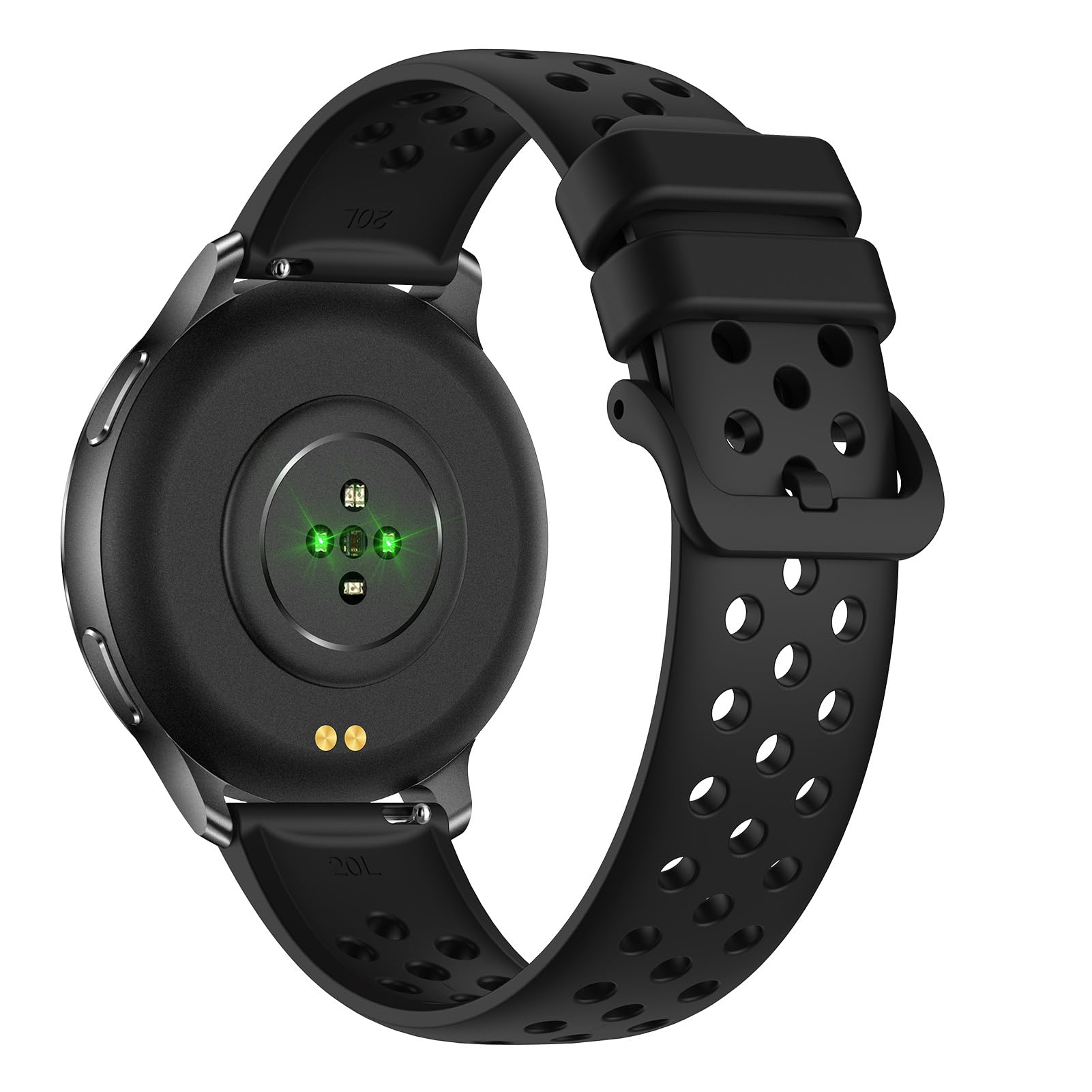 Montre Connectée GPS, écran HD de 1,32 Pouces, Tracker d'activité avec 100 Modes Sportifs, Altimètre Multi-GNSS, Baromètre, Boussole, pour Camping en Plein Air, Randonnée (Black)