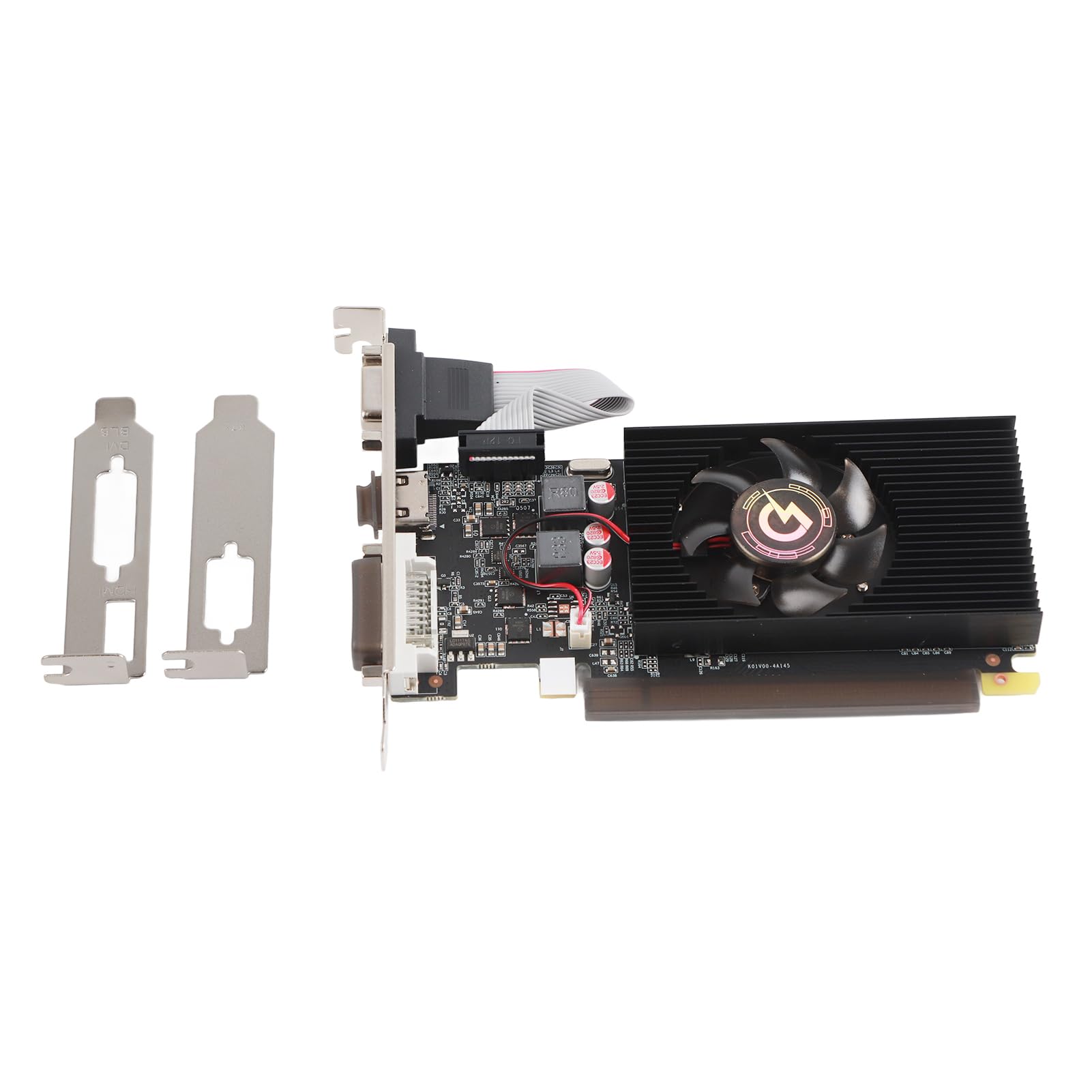 Yctze Scheda Grafica da Gioco 4G GDDR3 da 700 MHz con Supporto VGA, DVI, HD a 128 Bit e Ventola Singola, Ideale per i Giochi su PC