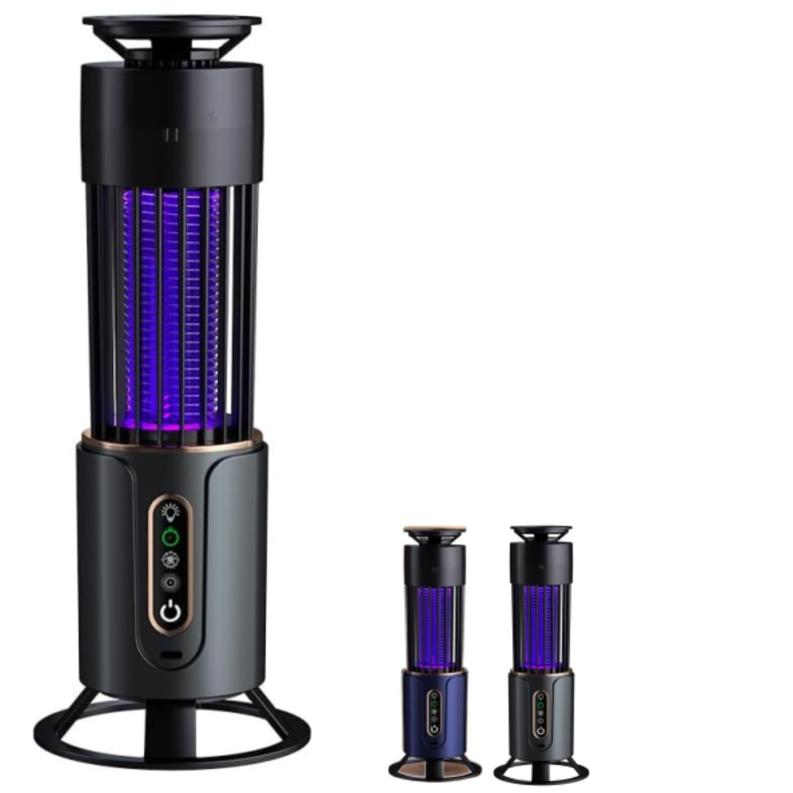 SkeeterZis Indoor Mosquito Trap, USB Rechargeable 2-in-1 UV Bug Zapper with Night Light for Home Camping (Grey)